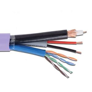 Composite Communication Rg6 Cat6 Cat5e Optical Coaxial Cable