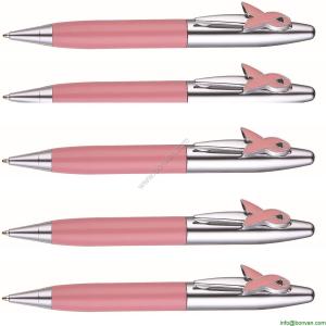 pink woman metal pen for promotional gift