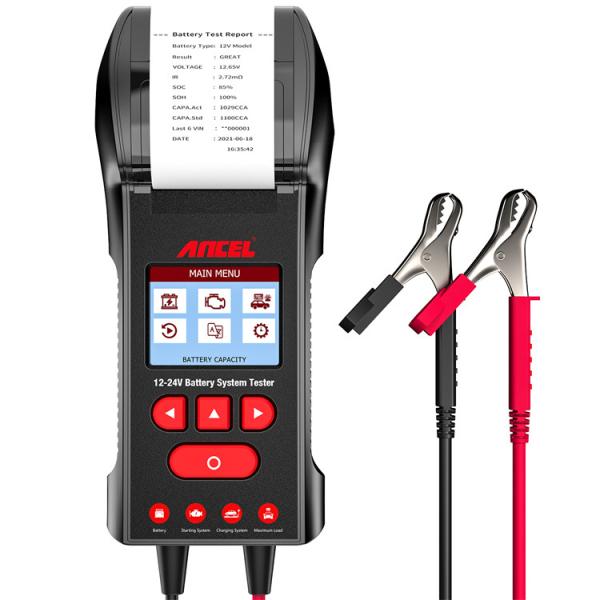 Ancel BT600 Battery Tester Support 12v And 24v Build In Printer