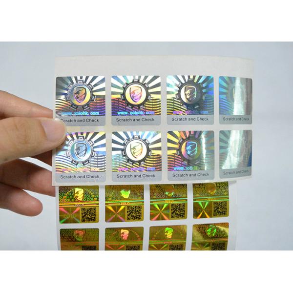 Demetalized Hologram Overlay Stickers , Holographic Vinyl Stickers With VOID