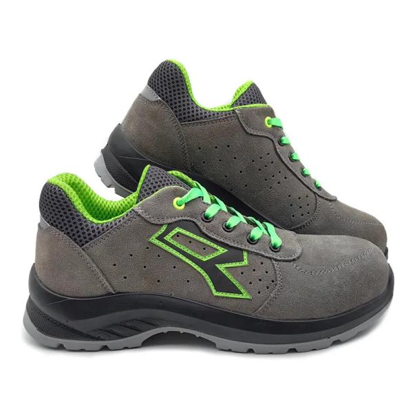 Grey Comfortable Safety Shoes Anti Puncture Sport Steel Toe Shoes Industrial