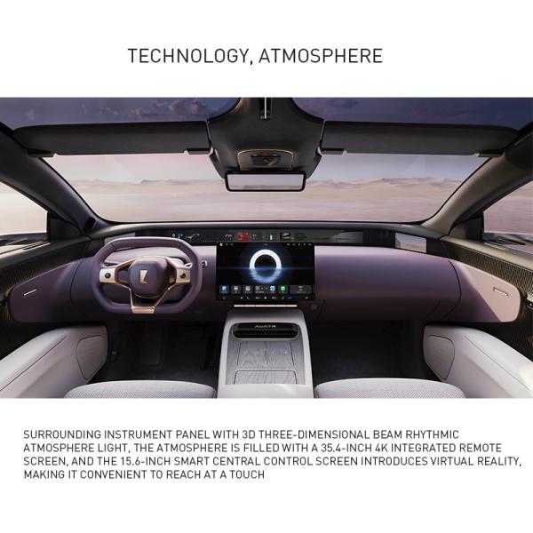 Max Speed 200 Km/h 2024 Changan Avatr Avatr 12 4-Door 5-Seat Electric Car with Single and Dual Motor by Hua-wei Avatr