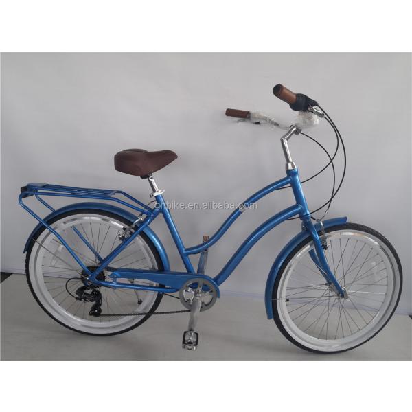 26 Inch Men's Single Speed Vintage Spring Fork Beach Cruiser for Flatland Competition