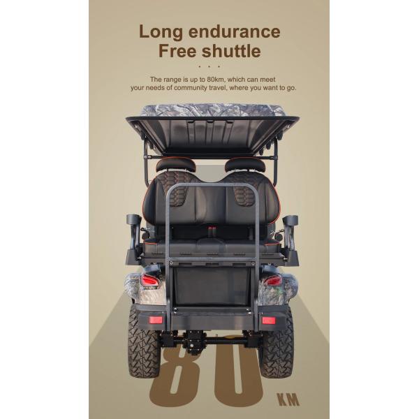 Electric Hunting Golf Cart Off Road 6 Passenger 5KW AC Motor 70-90km Driving Mileage
