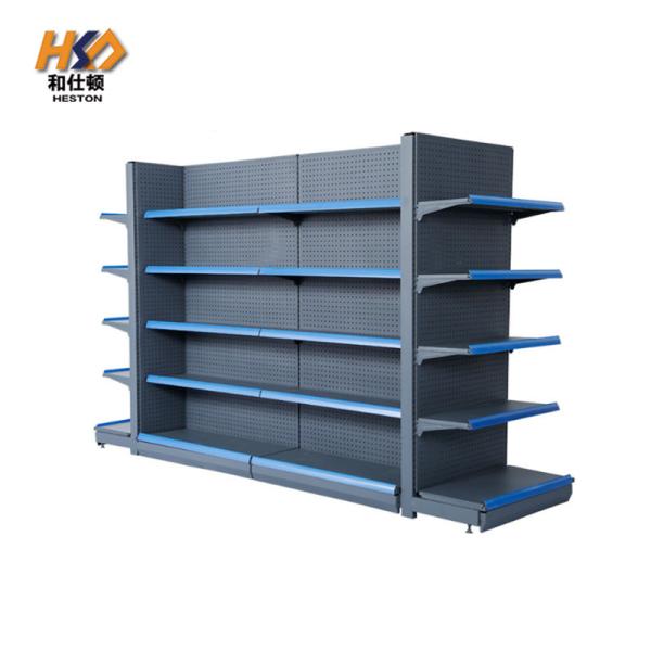 Buy Metallic Cold-Rolled Steel Gondola Retail Display Racks Supermarket Shelves at wholesale prices