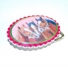 Fashion personalized round Epoxy Coating belt buckles