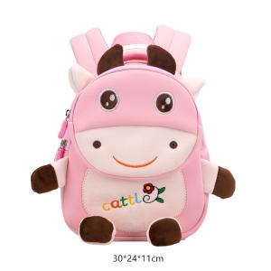 Cow Waterproof Kids Backpack Cartoon 3D Animal Kindergarten Girls Fashion