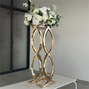 Gold Wedding Flower Stand Centerpiece Unique Metal Flower Stand 97cm