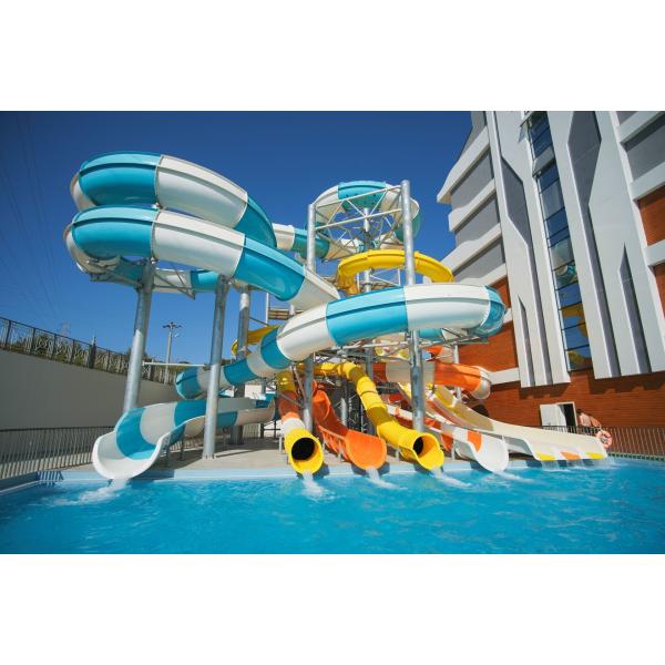 Kids Water Park Outdoor Playground Swimming Pool Equipment Water Spiral Slide