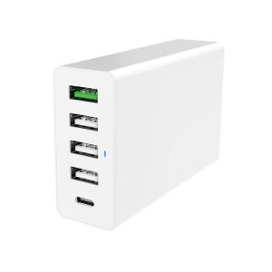 5 Ports USB C PD Chargers 60W QC3.0 For iPhone 11 Pro Xiaomi