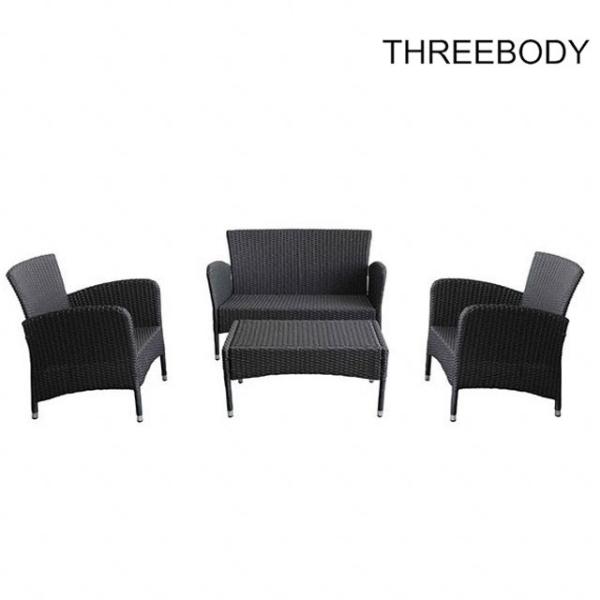 Buy Black Modern Rattan Garden Sofa Set , All Weather Wicker Garden Furniture at wholesale prices