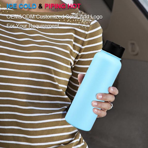 Hot Sale OEM Double Wall Vacuum Flask Insulated Stainless Steel Water Bottle With Customer Logo 15oz 18oz 32oz