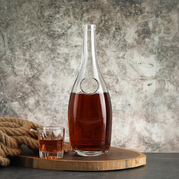 Whiskey Bottle Cork 500ml 750ml 1000ml Made of Super Flint Glass for Customization
