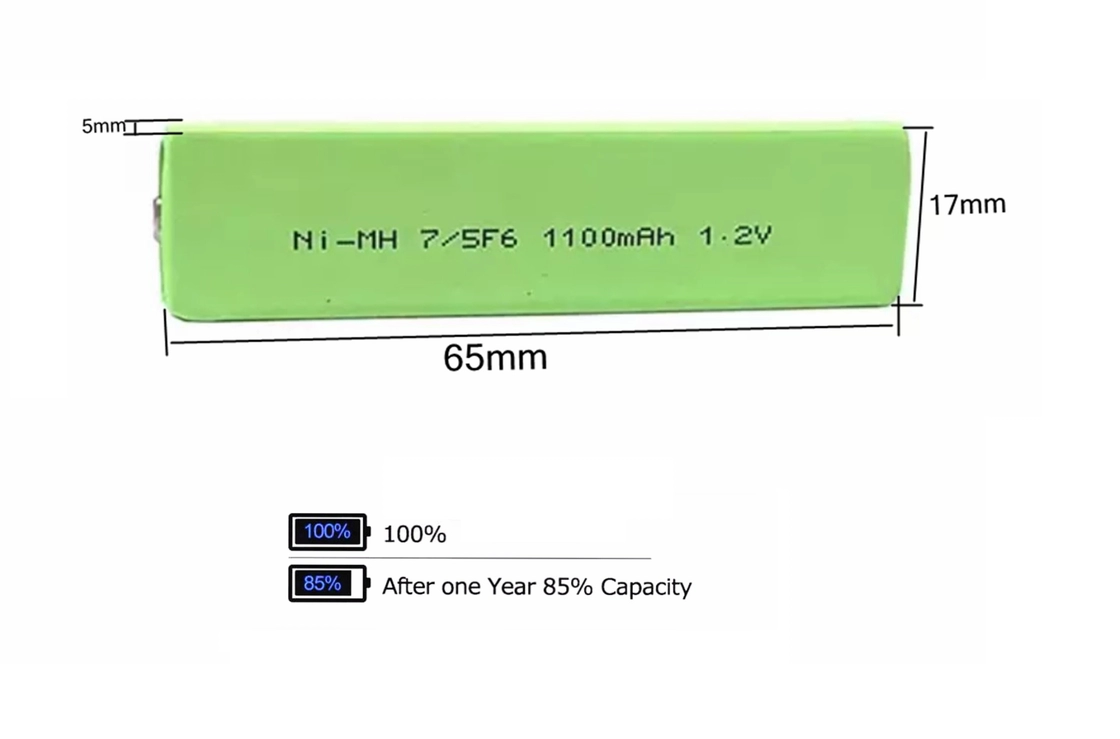 7/5F6 1350mah NIMH Rechargeable Battery 1.2V 1400mAh Chewing Gum Battery