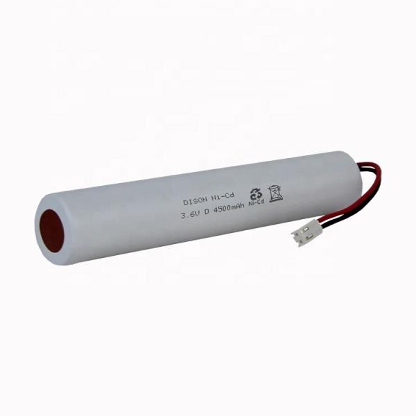 High Temperature 70C NiCd D 3.6V 4500mAh Rechargeable Battery Pack For Emergency