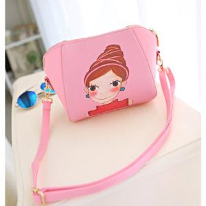 Fashion Women print Tote Bag PU Leather Handbag handmade