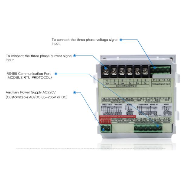 Display Simple Operation Intelligent 96*96mmThree Phase Multi-function Meter CN-3D3Y