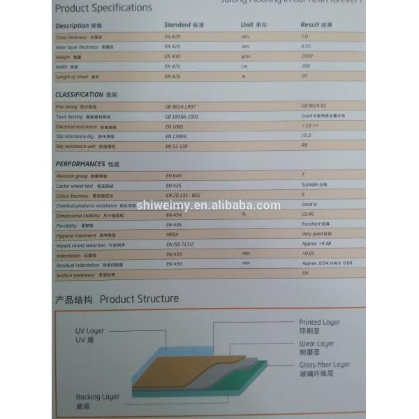 Excellent stain Resistance Plastic Flooring, PVC Flooring