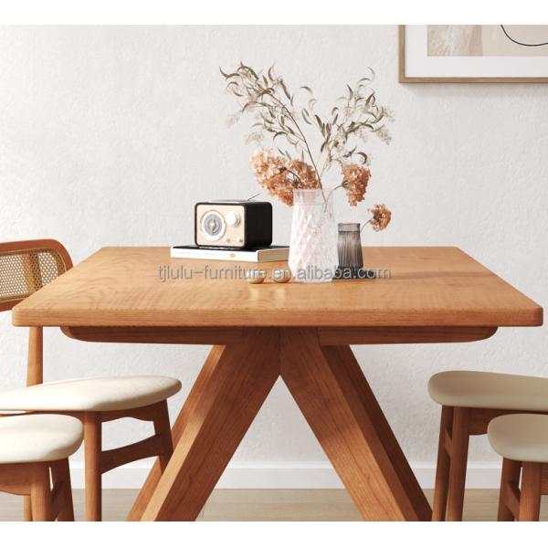 Nordic Direct Home Furniture Solid Wood Rectangular Dining Table for Functional Dining Space