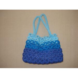 Bag Crochet Blue ocean women fashion bag tote Ring purse