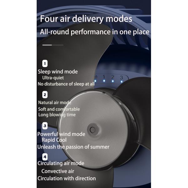 7200mAh Extra Large Capacity Clip On Desktop Fan With Three Speeds Working Up To 8H