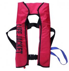 Quality Red Color Inflatable Life Jackets , Protective Self Inflating Life Vest for sale