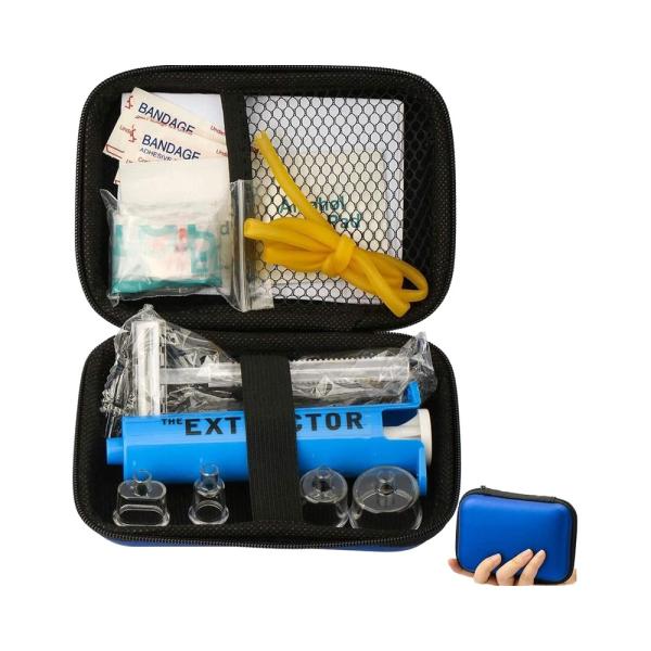 Buy Portable EVA First Aid Kit with Zipper Closure and Four Extraction Cup Sizes for Snake Bites and Bee Stings at wholesale prices