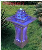 Indoor Fiberglass H91cm Led Light Water Fountain