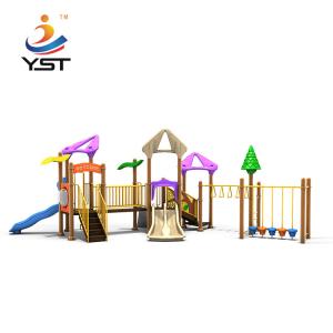 PVC Foam Kids Playground Slide Combined With Galvanized Pipe