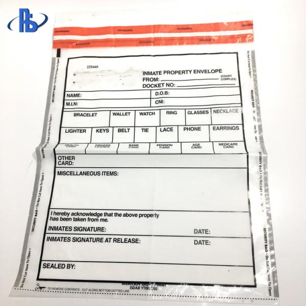 Transport safety bag tamper proof Plastic Seal Bags Evident Security Cash Deposit Bags