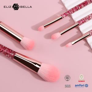 5 Pieces Beauty Makeup Brush Aluminium Ferrule Cosmetic Brushes Transprent