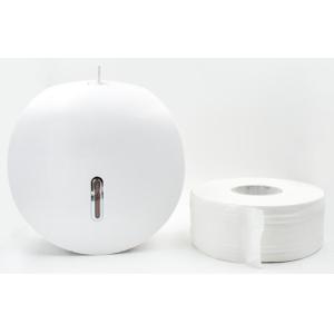 White Jumbo Roll Tissue Dispenser , Plastic Jumbo Toilet Tissue Dispenser