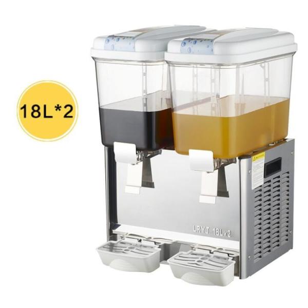 Double Tanks 2 x 18L Commercial Refrigerator Freezer / Juice Beverage Dispenser