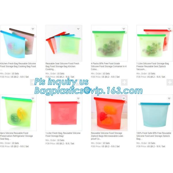 Silicone Kitchen Bag, Silicone Food Storage Bag Reusable,Reusable Silicone Food Storage Bag Food Grade Vegetable Storage