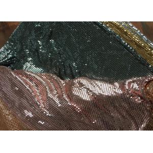 Elegant Sequin Mesh Fabric , Aluminum Flakes Connection Metal Mesh Fabric