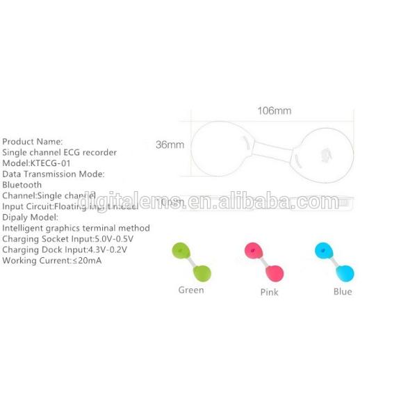 Mobile portable handheld ecg machine KTECG -01 compatible android phone systerms