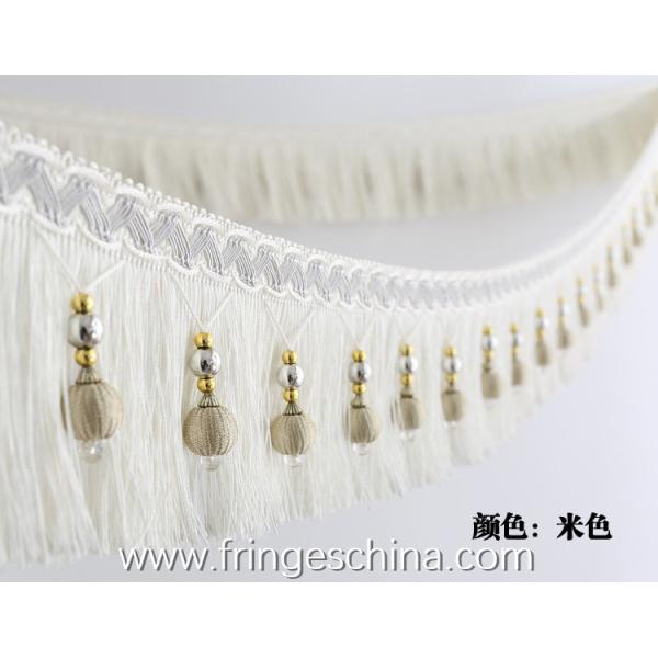 Handmade fashionable chain beads lace tassels fringes for curtain/sofa/pillow/stage decoration