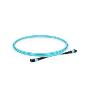 MTP Female Fiber Optic Patch Cord OM3 40G 12/24 Cores Single Mode Patch Cables