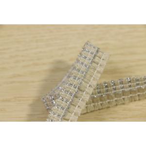 Fringe Woven Fabric Tape Multiapplication With Silver Metallic Thread