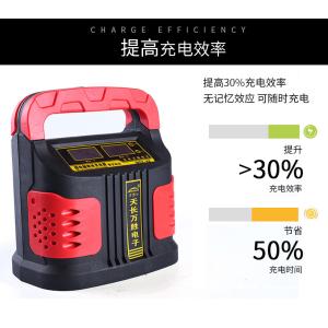 Quick Charge 24V Intelligent Car Battery Charger red ABS PC