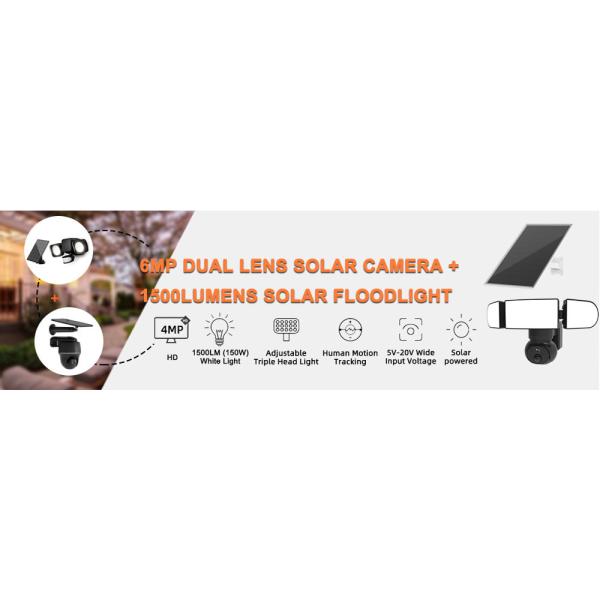 6MP 4G Solar Security Camera 8W Solar Panel 19200mAh Battery Powered