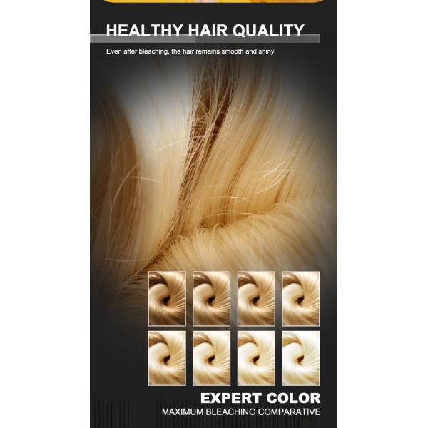 Before and after hair bleaching results