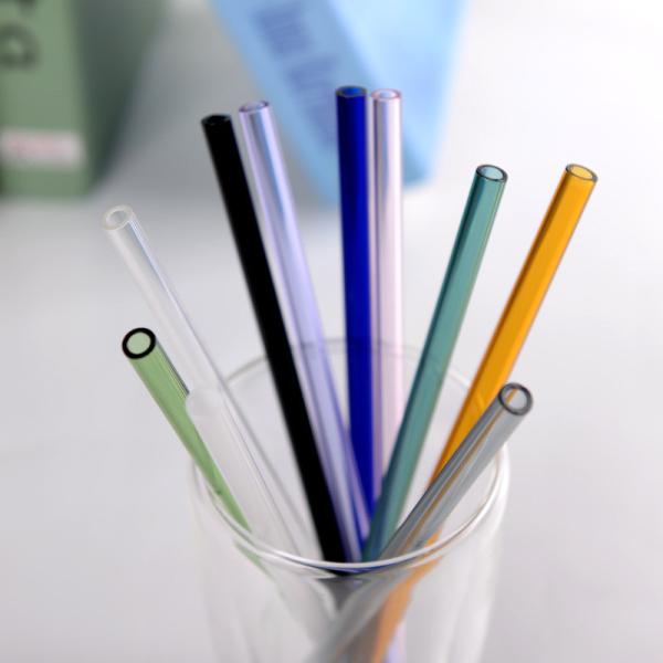 Buy straight Glass Straw Pipe For Drinking Milk Juice Cocktail at wholesale prices