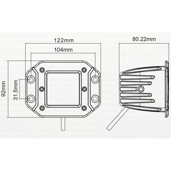 Factory wholesales vehicle led work lights 20WPC lens HCW-L12291 7D FC