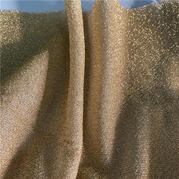 Breathable 120GSM Gold PET Thread Yarn For Stage Costumes Clothing Fabric