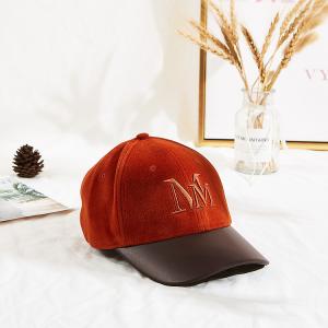 Velvet Adjustable Orange 62cm Embroidery Baseball Cap