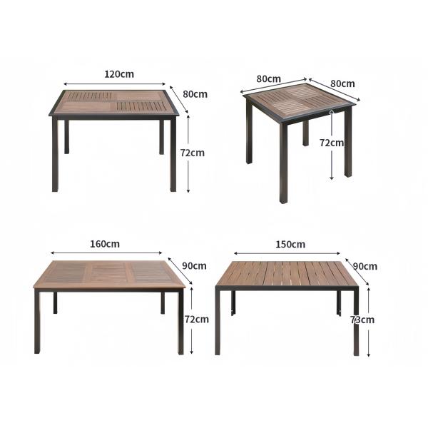 Outdoor Table And Chair Villa Courtyard Garden Leisure Terrace Plastic Wood Table Combination Of Outdoor Rattan Table