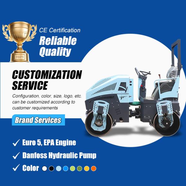 Hot Sale Vibratory Double Drum Roller Road 3ton Light Mini Road Roller Compactor with Price