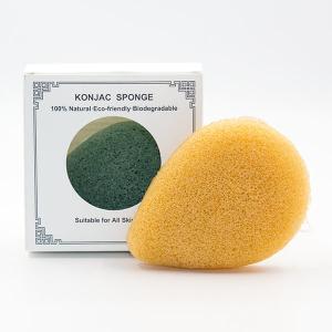 Customized Logo Tear Drop Exfoliating Konjac Sponge 2.5cm Thick