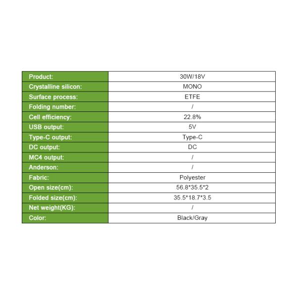 190*356*30mm Monocrystalline Silicon Solar Panel For Portable Camping Power Supply